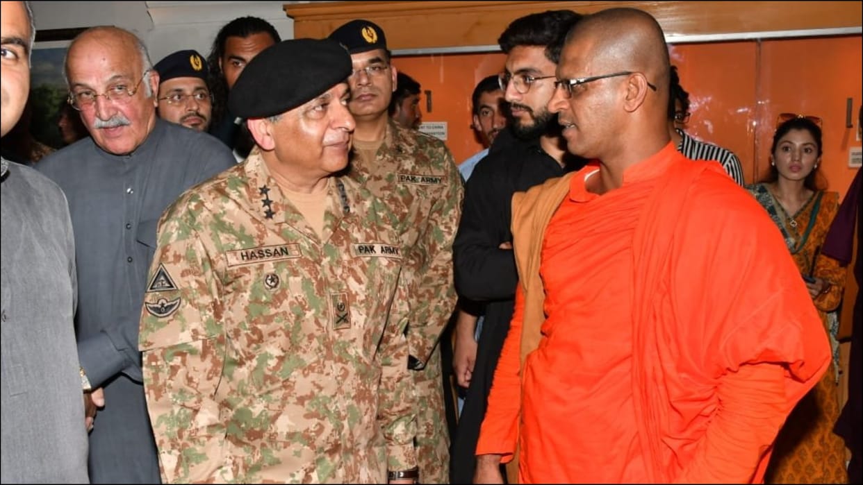 Thailand Buddhist delegation provided security guards in pakistan women carry guns for protection in Gandhara