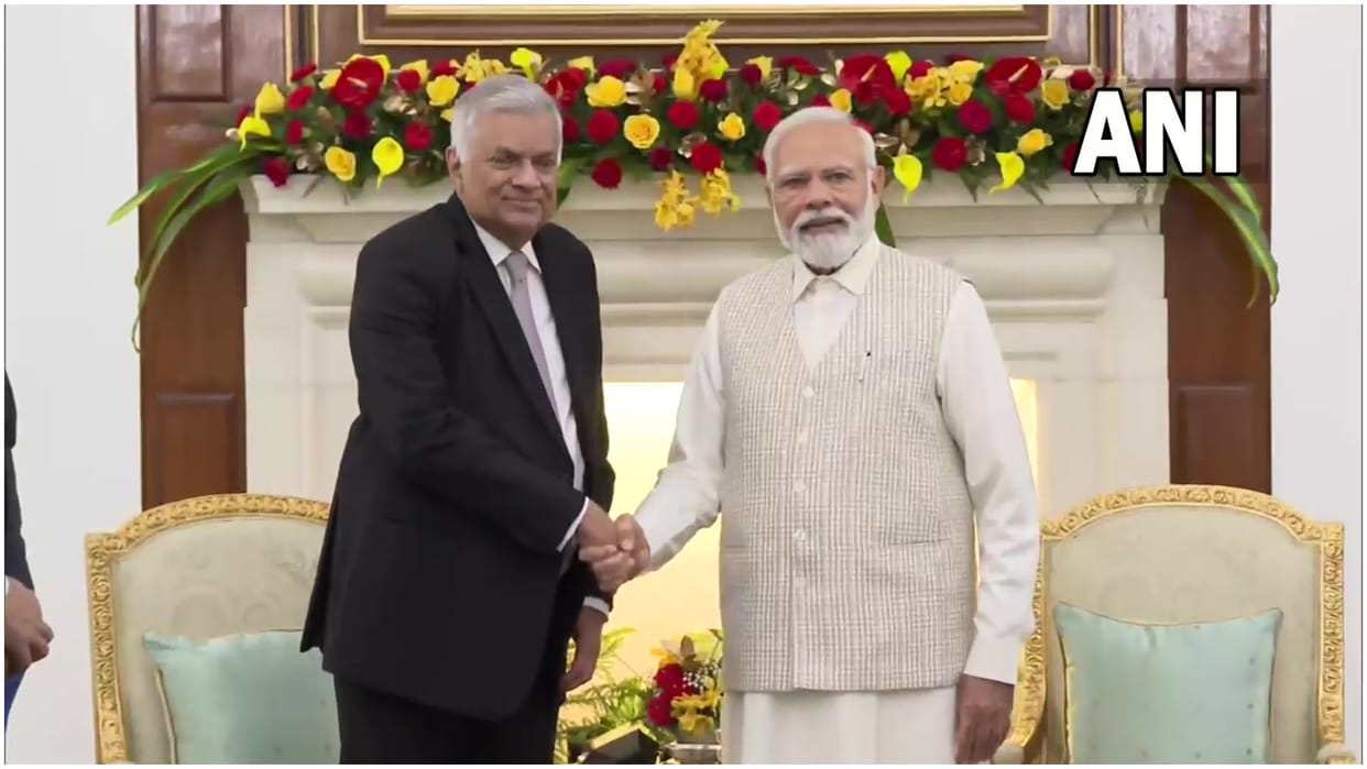 PM Narendra Modi Meeting Talks With SriLankan PM Ranil Wickremesinghe Today Full News in Hindi