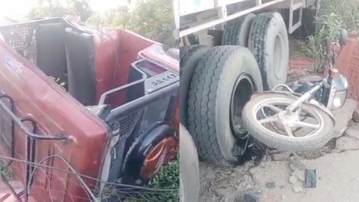 Dausa Road Accident Three vehicles collided one Died more than five injured