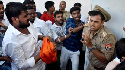 Uproar in DDU stundent attack on university VC police removed