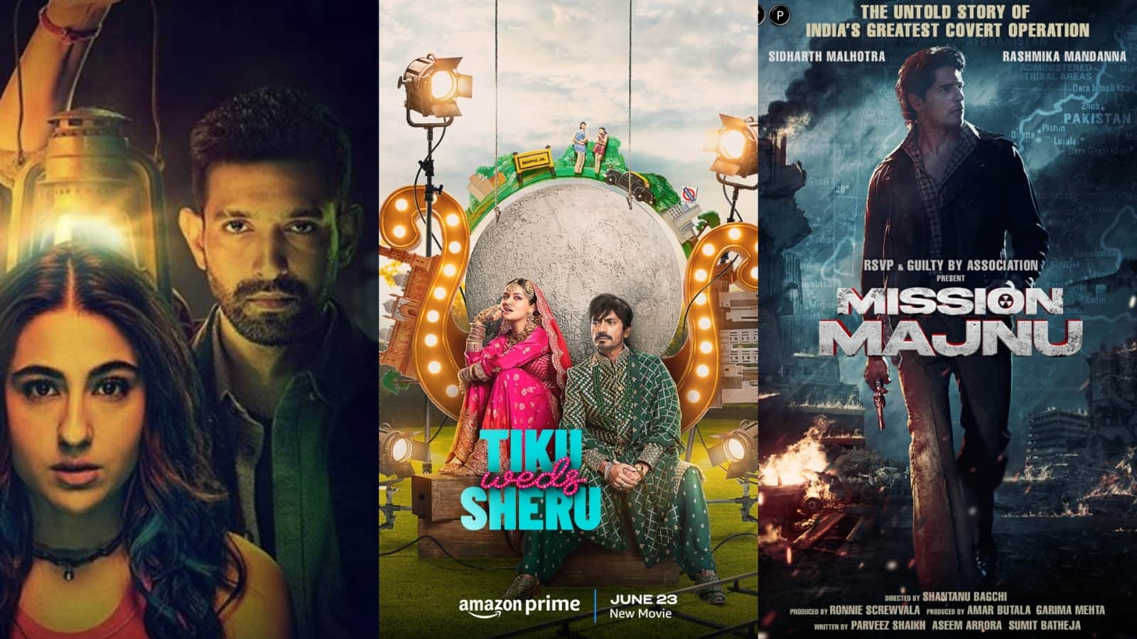 Top 10 movies on ott in india 2023 first half bloody daddy gaslight Gulmohar tiku weds sheru mission majnu