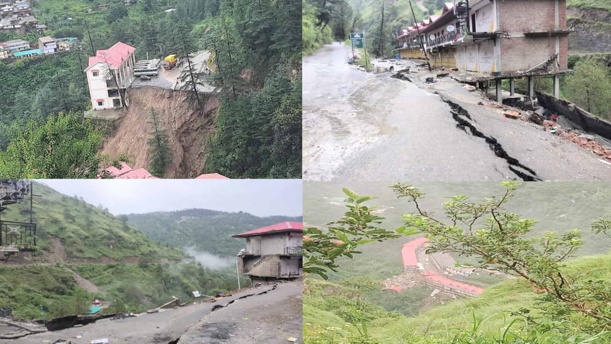 Due to heavy rains multistorey building collapsed in Kotkhai, debris entered the hospital