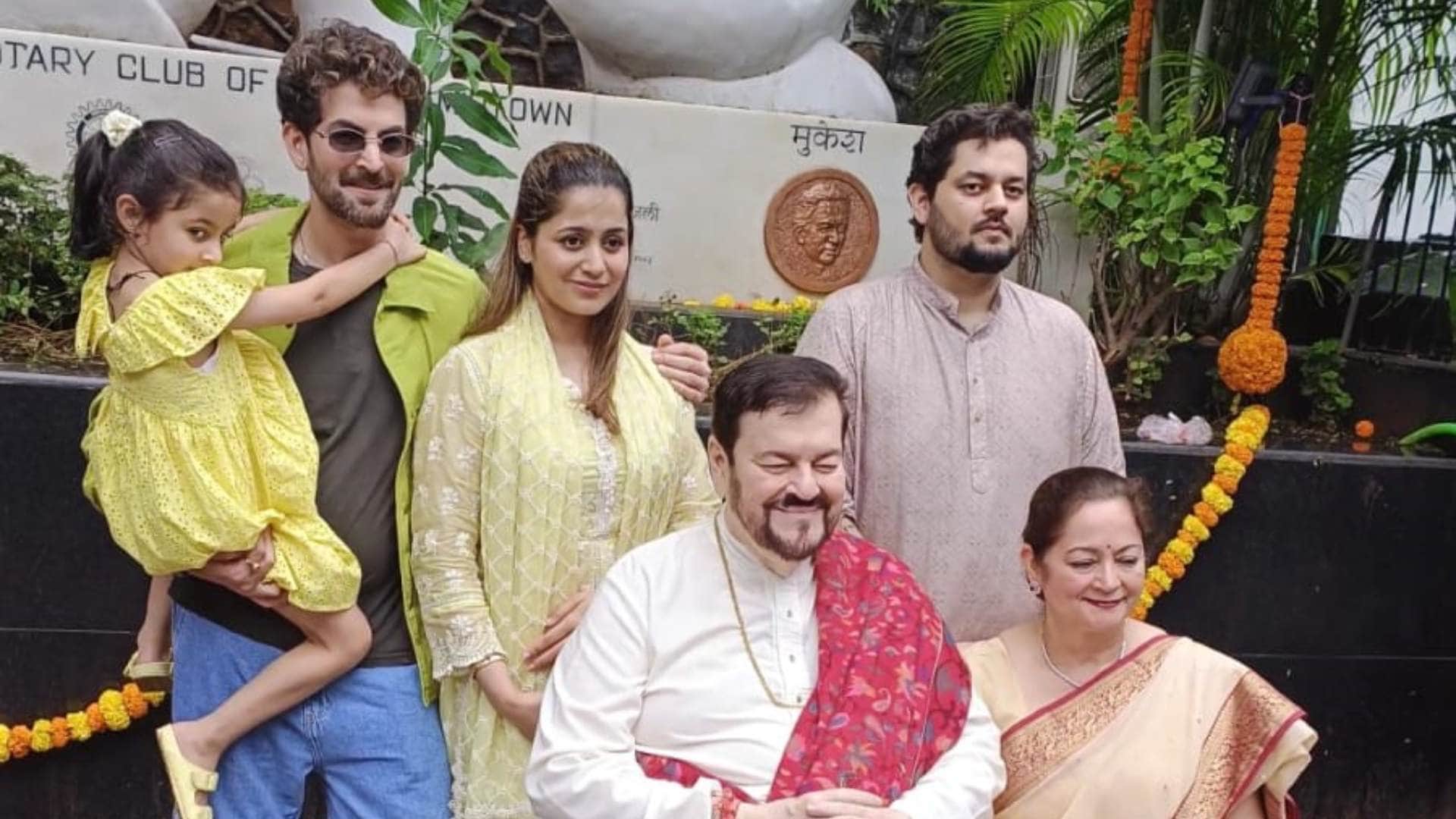 100 Years Of Mukesh Nitin Mukesh celebrates father birthday with Nishi Mukesh Neil Nitin Mukesh see pictures