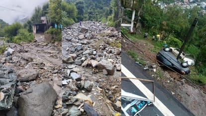 Himachal Pradesh Weather Update: NH 5 closed due to a landslide Near Wangtu in Kinnaur Rain News