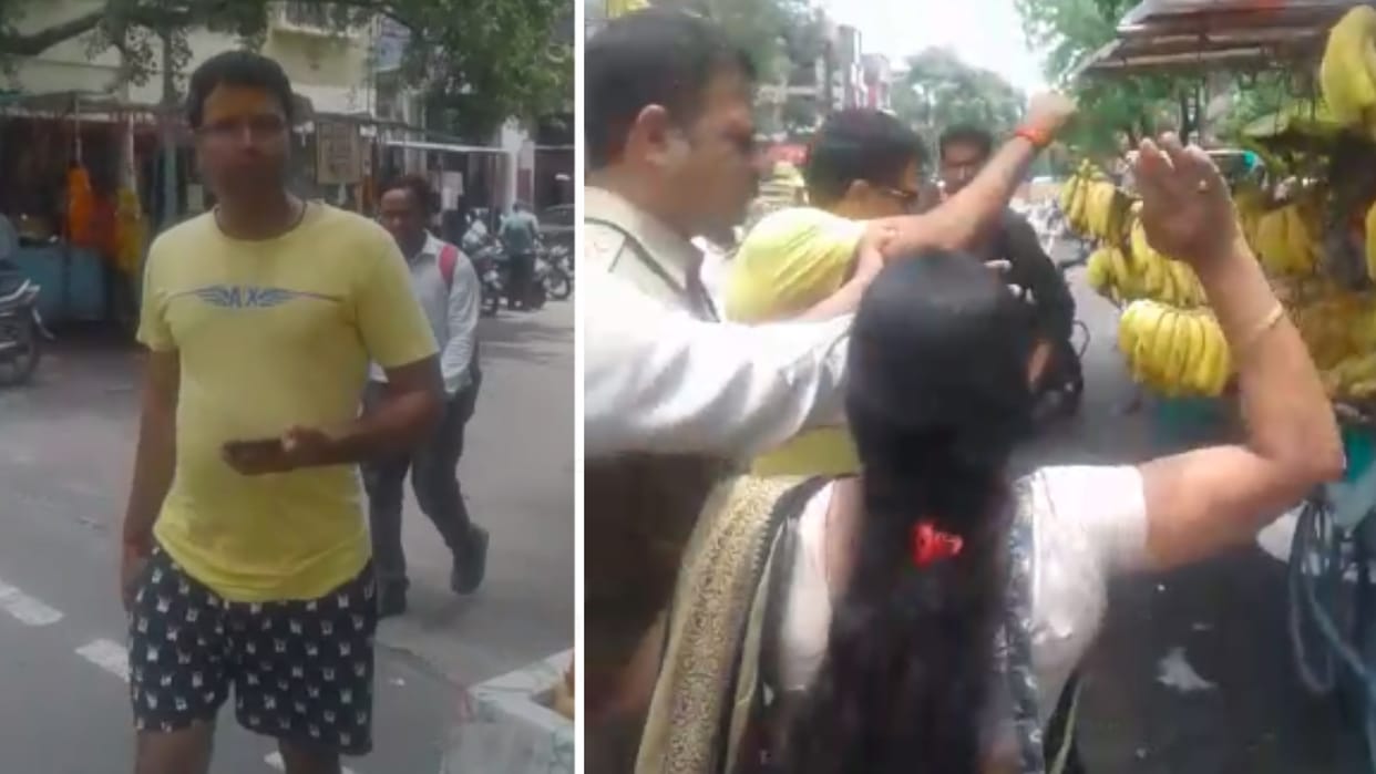 Ujjain: Women beat up a young man in protest against the incident in Manipur