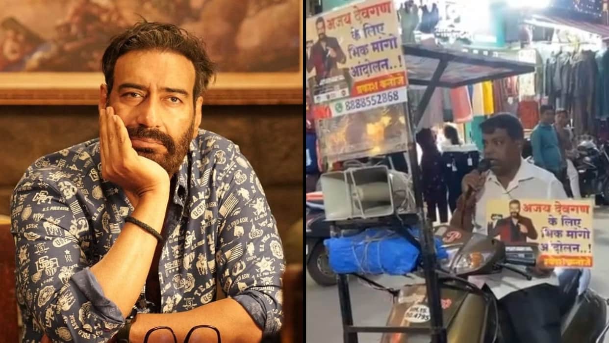 Ajay Devgn Bheek Maango Andolan for actor online gaming ad upsets him Nashik Man Begs On Street viral video