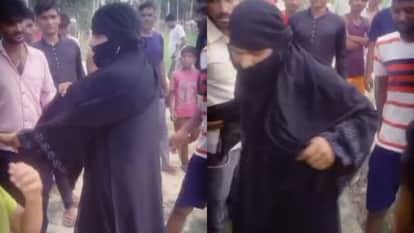 ग्रामीणों ने युवक को पकड़ा