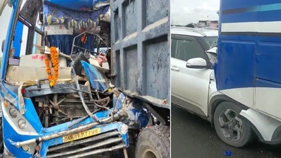 Indore sendhava bus dumper Accident