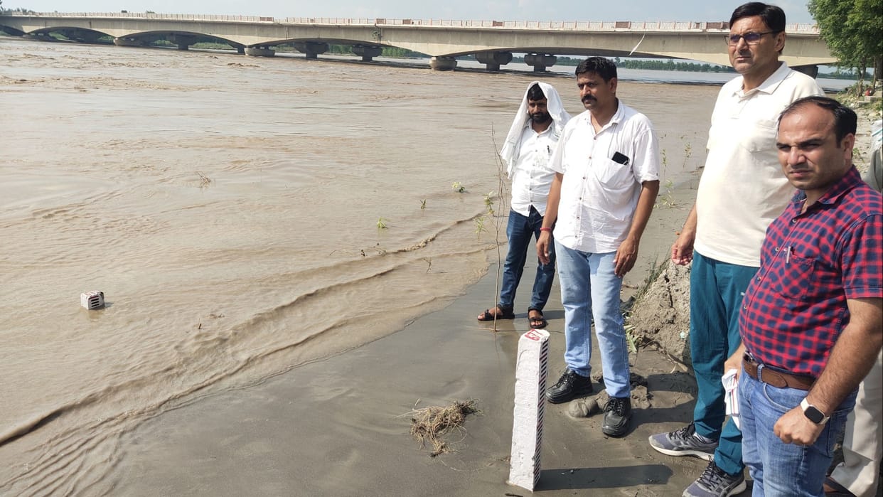 Water level of Yamuna in Panipat once again on danger mark, increased concern of people