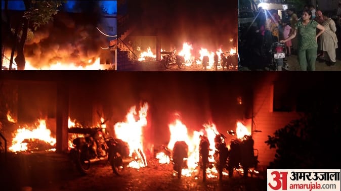 Meerut: Cylinders kept exploding and fire continues in police station for two hours, record of 39 years was b
