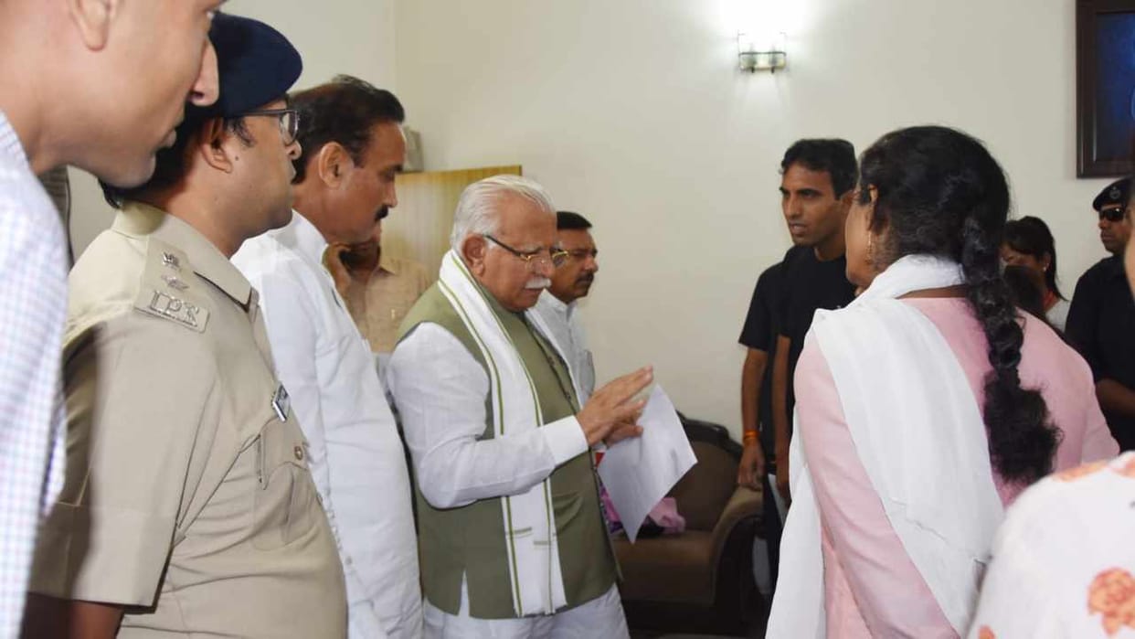 Haryana CM Manohar Lal reached Karnal