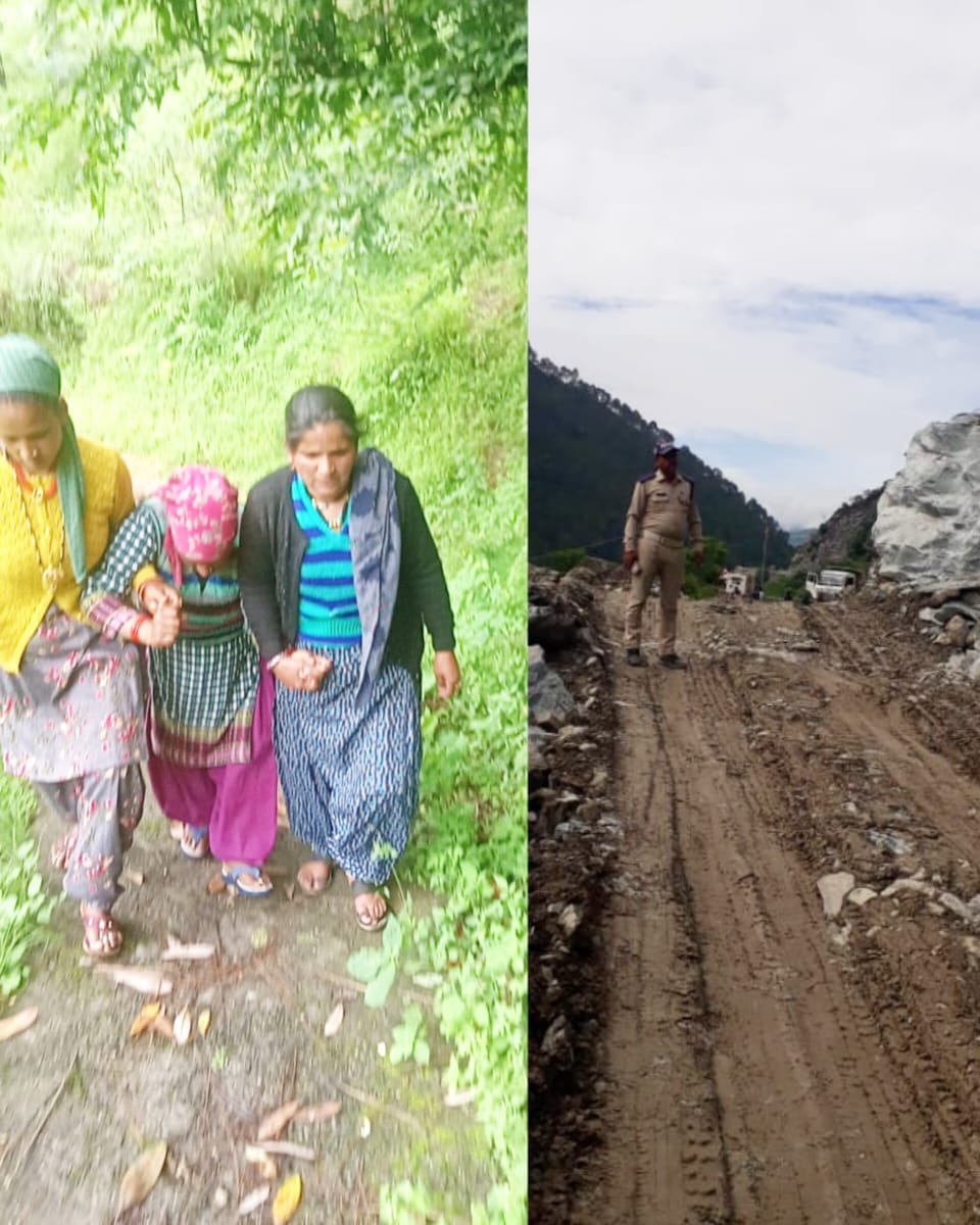 Pilgrims stranded on Yamunotri Highway for two days women suffering from labor pain also got stuck Uttarkashi