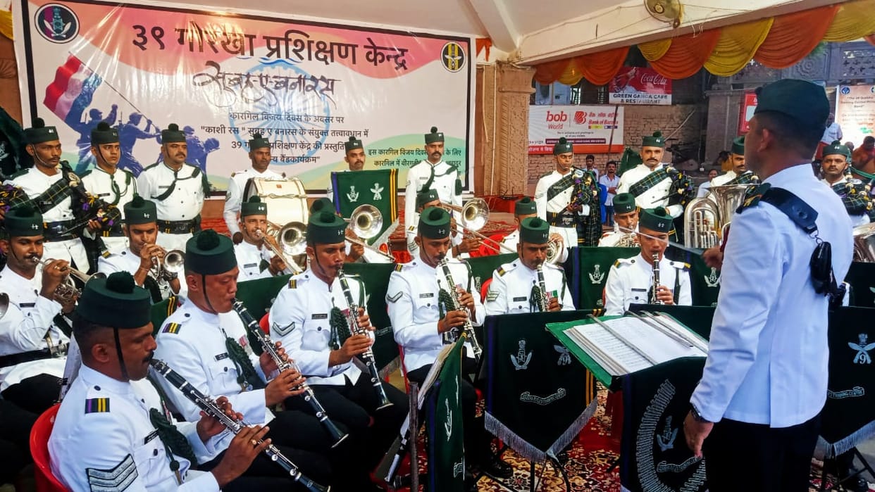 Kargil Vijay Diwas Eve 39 GTC jawans mesmerized with Patriotic and martial tunes on military band