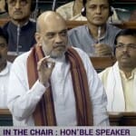 लोकसभा में अमित शाह।