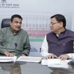 केंद्रीय मंत्री नितिन गडकरी और सीएम धामी
