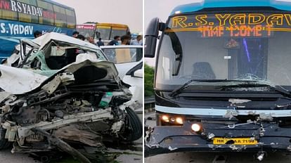 Volvo collides with two cars on Yamuna Expressway in Tappal Aligarh four Died