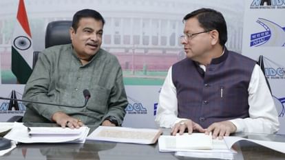 CM Dhami met Union Minister Nitin Gadkari in Delhi and discussed about road connectivity