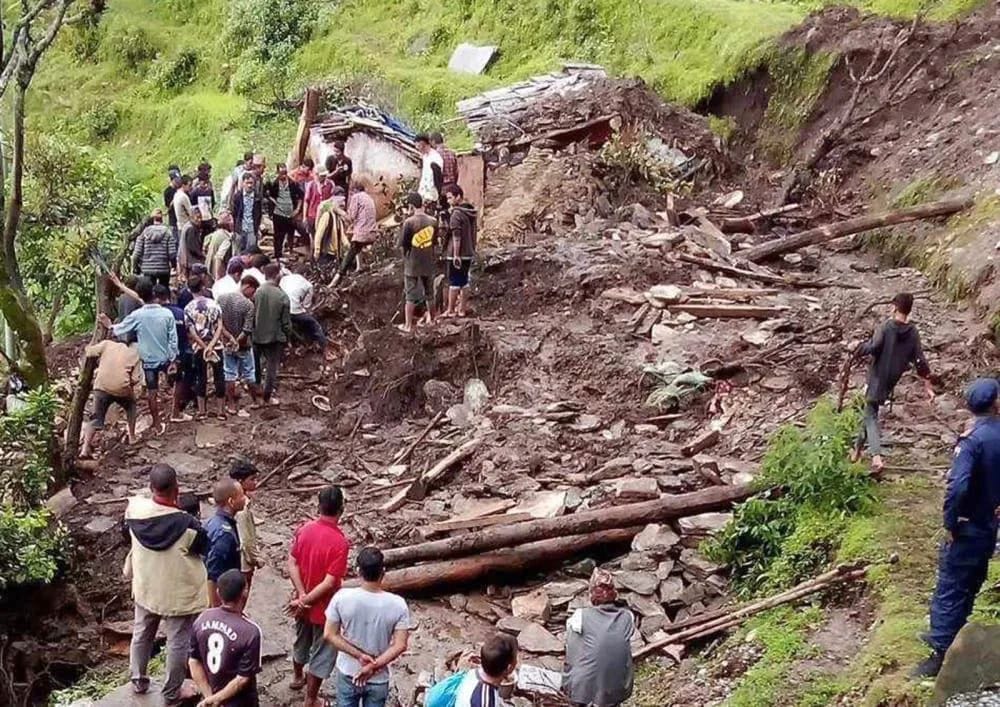 Landslide after Heavy Rainfall in Nepal Baitadi mother and son killed after Buried under debris