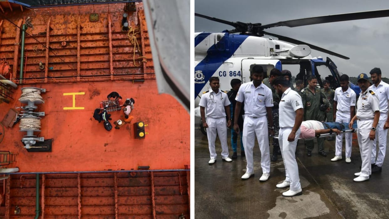 Indian Coast Guard carries out mid-sea medical evacuation of pvt tanker's sailor off Kerala coast