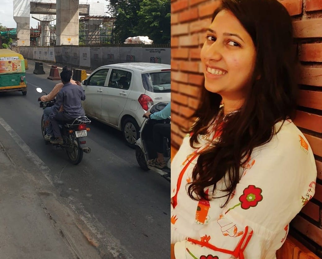 Metro dividers and potholes are the reason for the accidents, patchwork done after the death of the girl