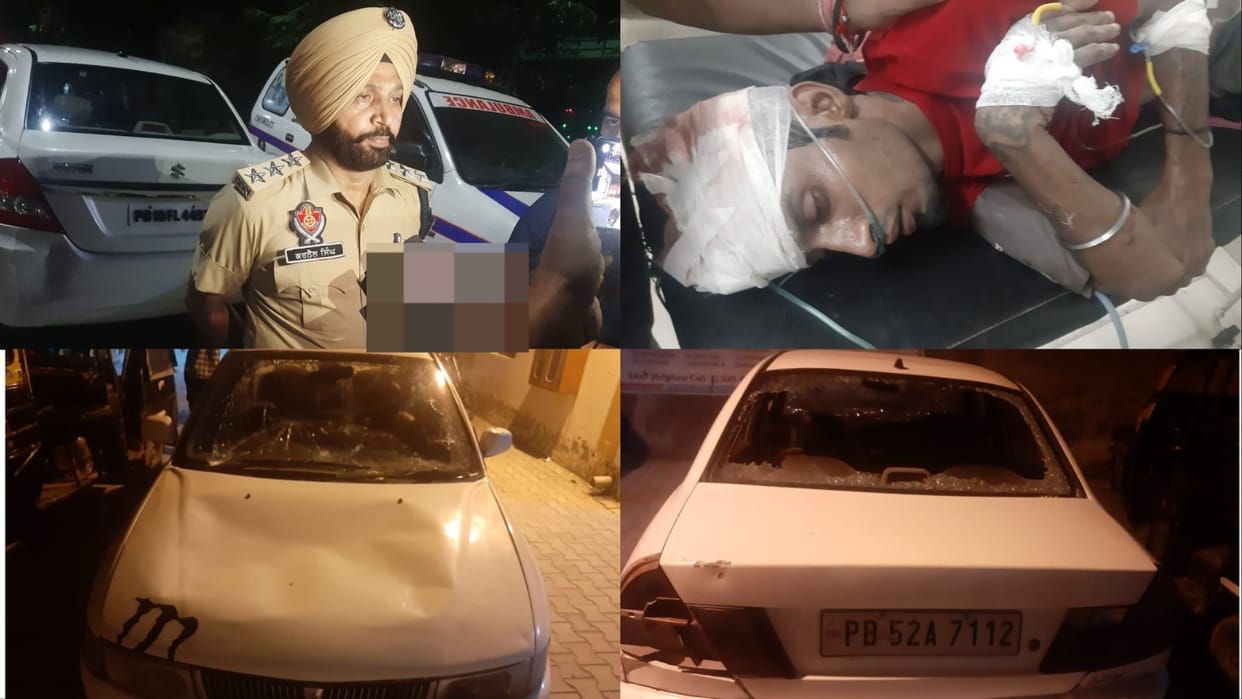 Punjab: Five bike riders attacked four youths in a car in Khanna