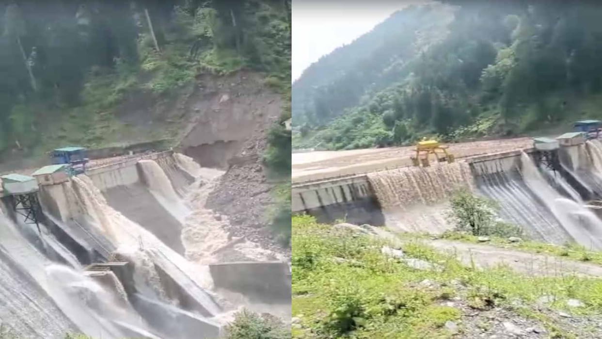 Kullu News: Water overflows from Malana Power Project-II dam, people advised to stay away from Parvati river