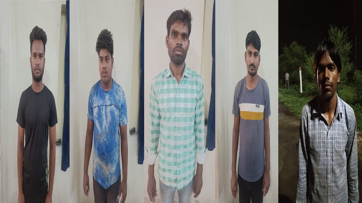 5 thief arrested for 12 railway track theft in Raipur