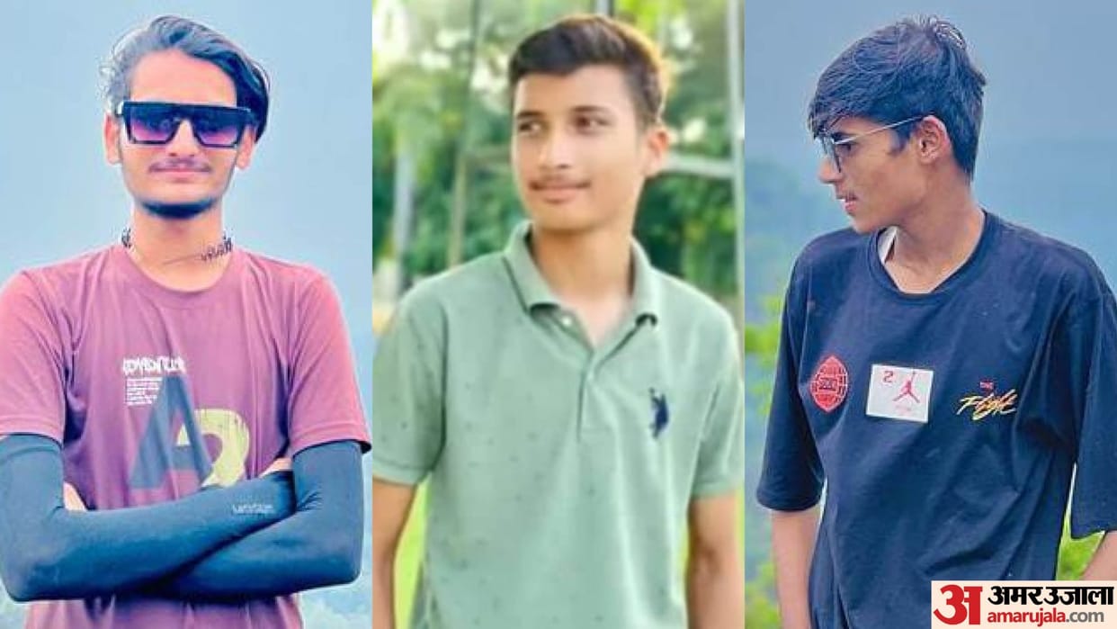 Big road accident in Rampur, scooty collided with divider, three friends died