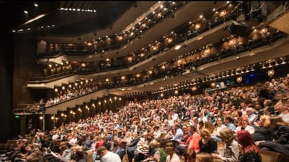 Mahabharata ancient indian epic sets for UK premiere at London Barbican Theatre based on 2 parts karma dharma