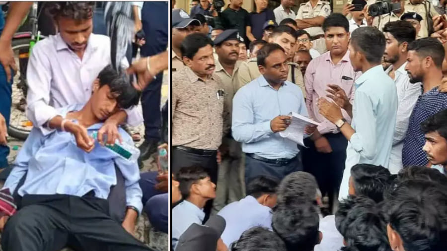 Students walking 20 km complained to collector about Gyanodaya Vidhalya Morod