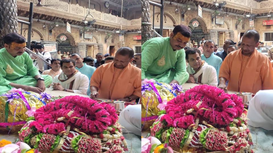 CM Yogi visited Shri Banke Bihari in Mathura said Vrindavan will be developed on lines of Kashi