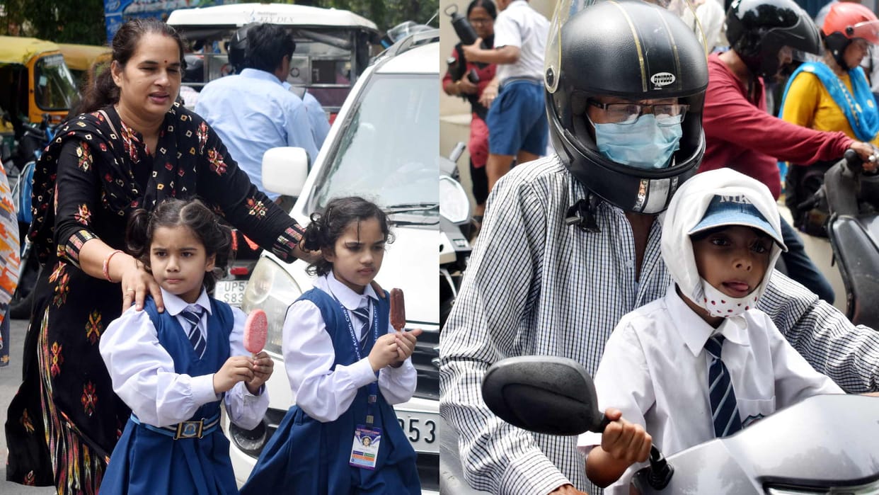 Heat and humidity people suffering along with school children