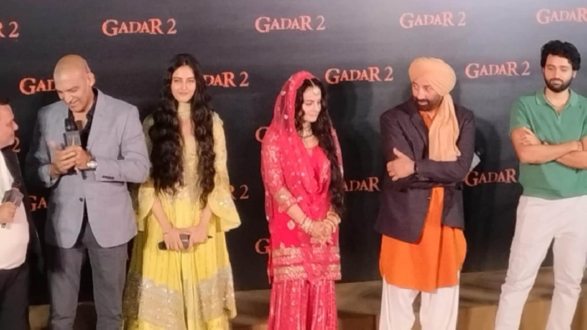 Gadar 2 Trailer launch Event Sunny Deol Ameesha Patel Anil Sharma Utkarsh Sharma