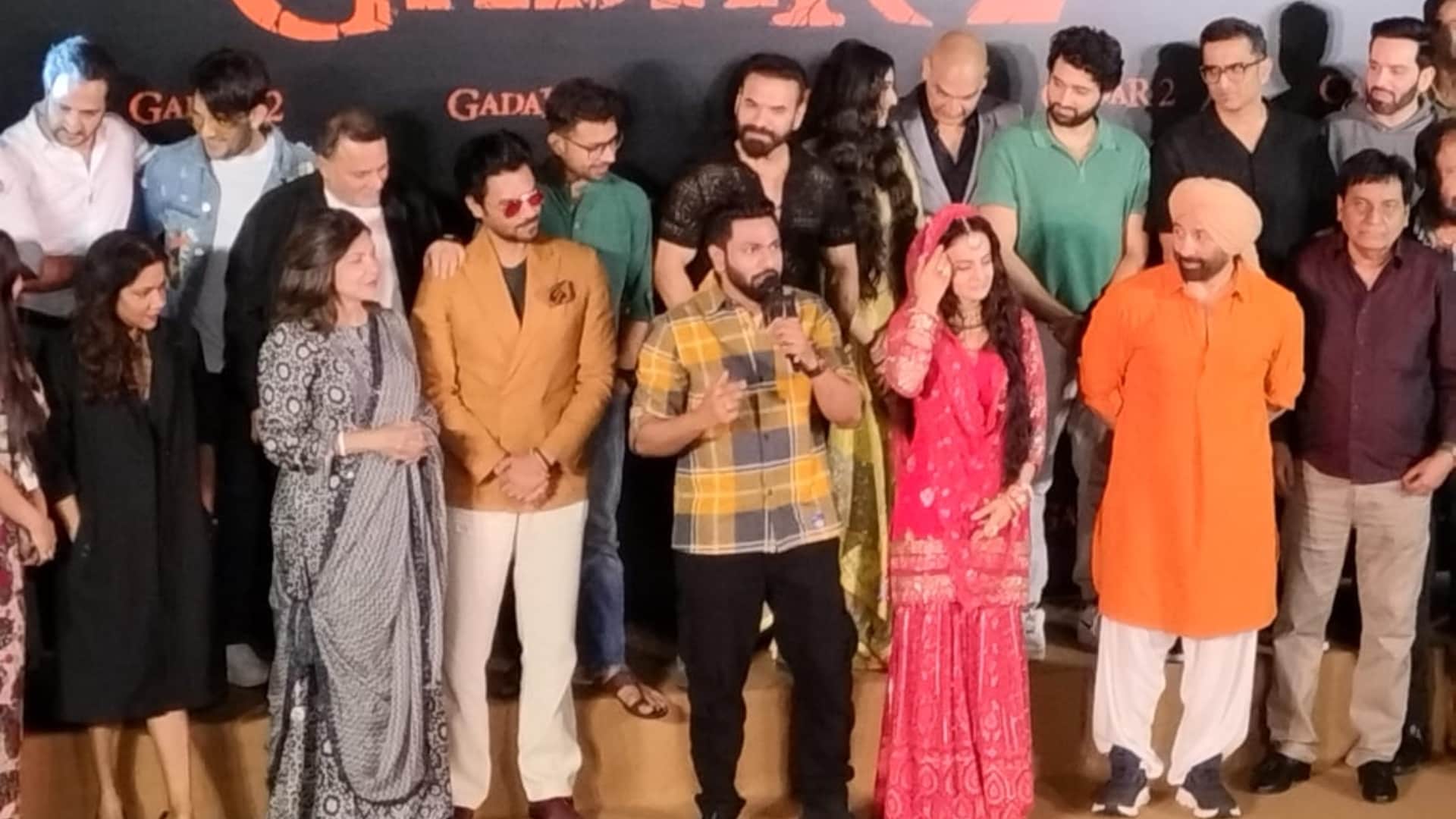Gadar 2 Trailer launch Event Sunny Deol Ameesha Patel Anil Sharma Utkarsh Sharma