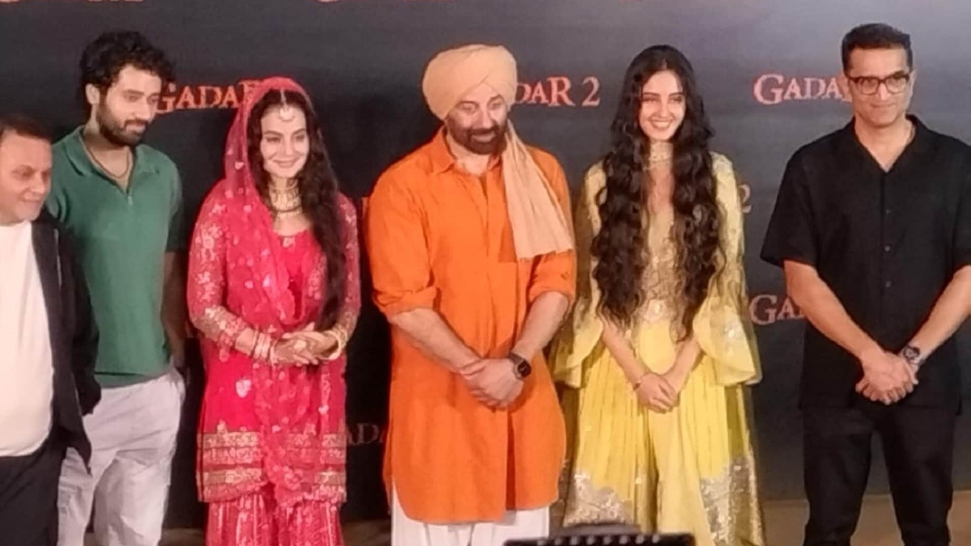 Gadar 2 Trailer launch Event Sunny Deol Ameesha Patel Anil Sharma Utkarsh Sharma
