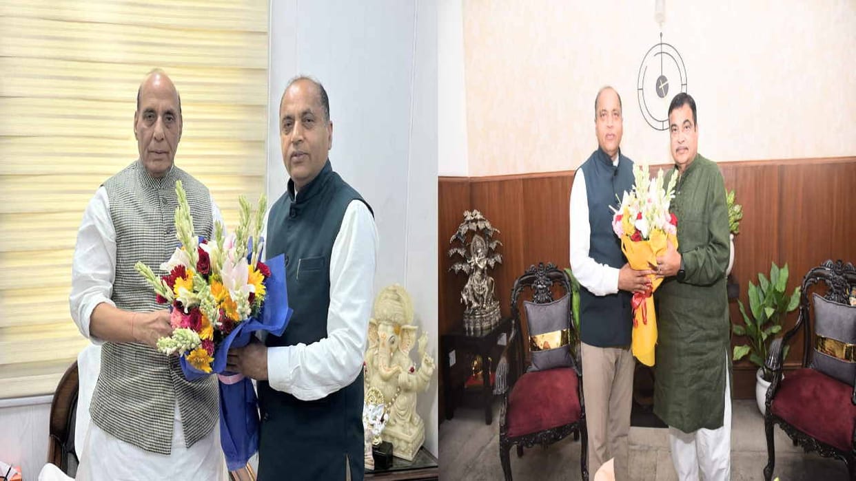 Jairam Thakur met Union Ministers, gave information about damage caused by heavy rains in the state