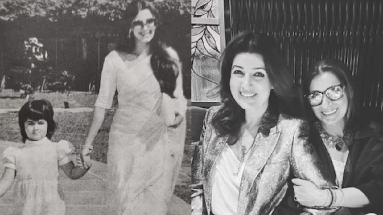 Twinkle Khanna shared unseen picture mother Dimple Kapadia says I could easily pass off as her bouncer