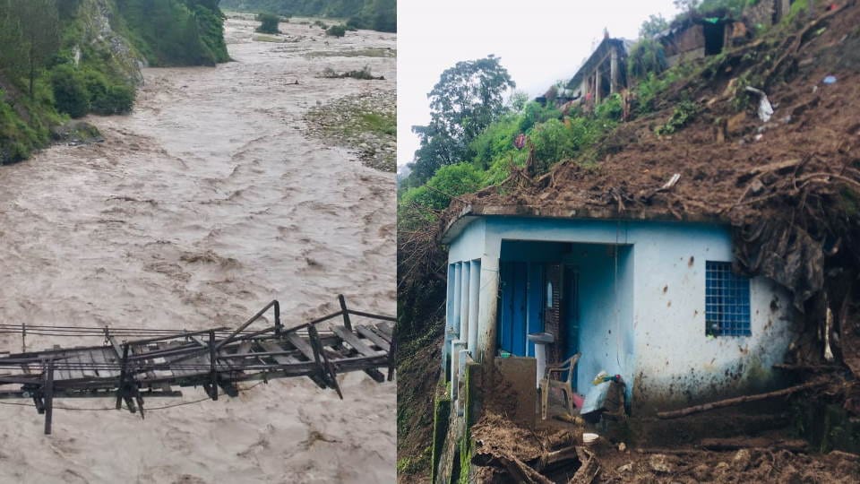 Uttarakhand Weather Rivers Overflow after Heavy rainfall and Many Houses in danger Road Closed Photos