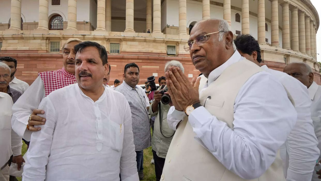No need for overnight protests Congress Kharge advises Sanjay Singh AAP suspension from Rajya Sabha news and u