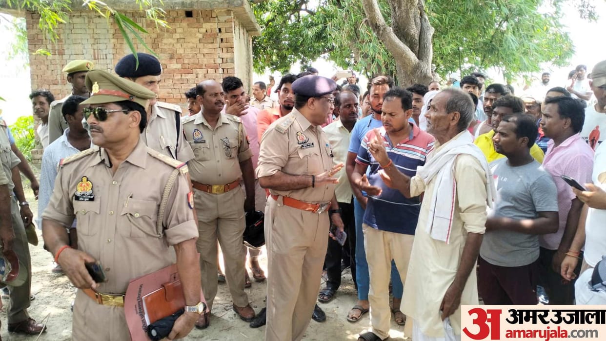 team reached Koni to install pillars on acquired land people protested