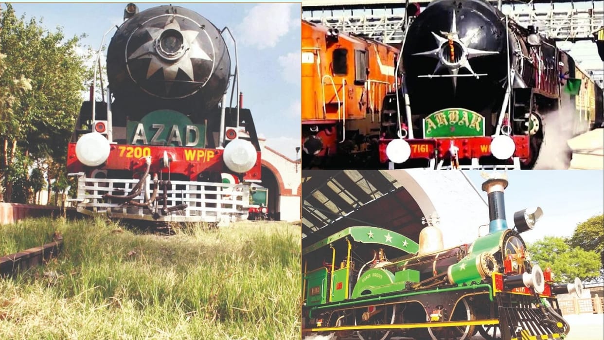 History of old steam engines located in the loco shed in Rewari, Haryana