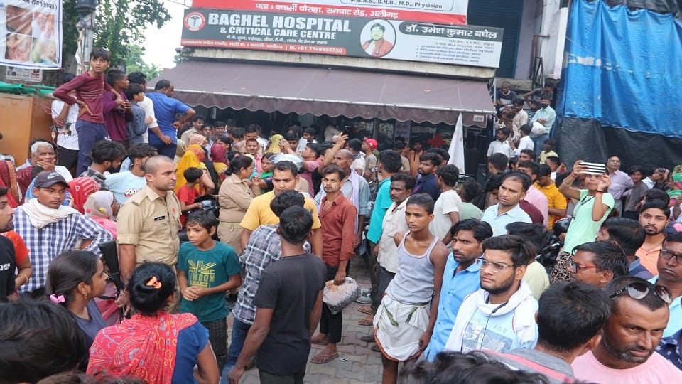 Uproar over woman death, Baghel hospital Aligarh vandalized