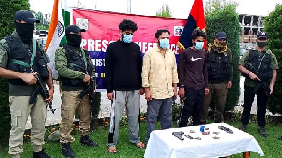 Gang recruiting terrorist organizations busted Kulgam, three arrested including PhD scholar
