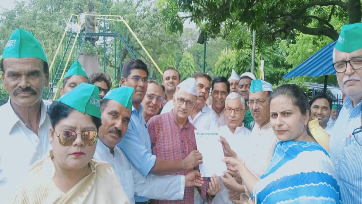 RLD workers protest against Manipur violence in several districts including Meerut