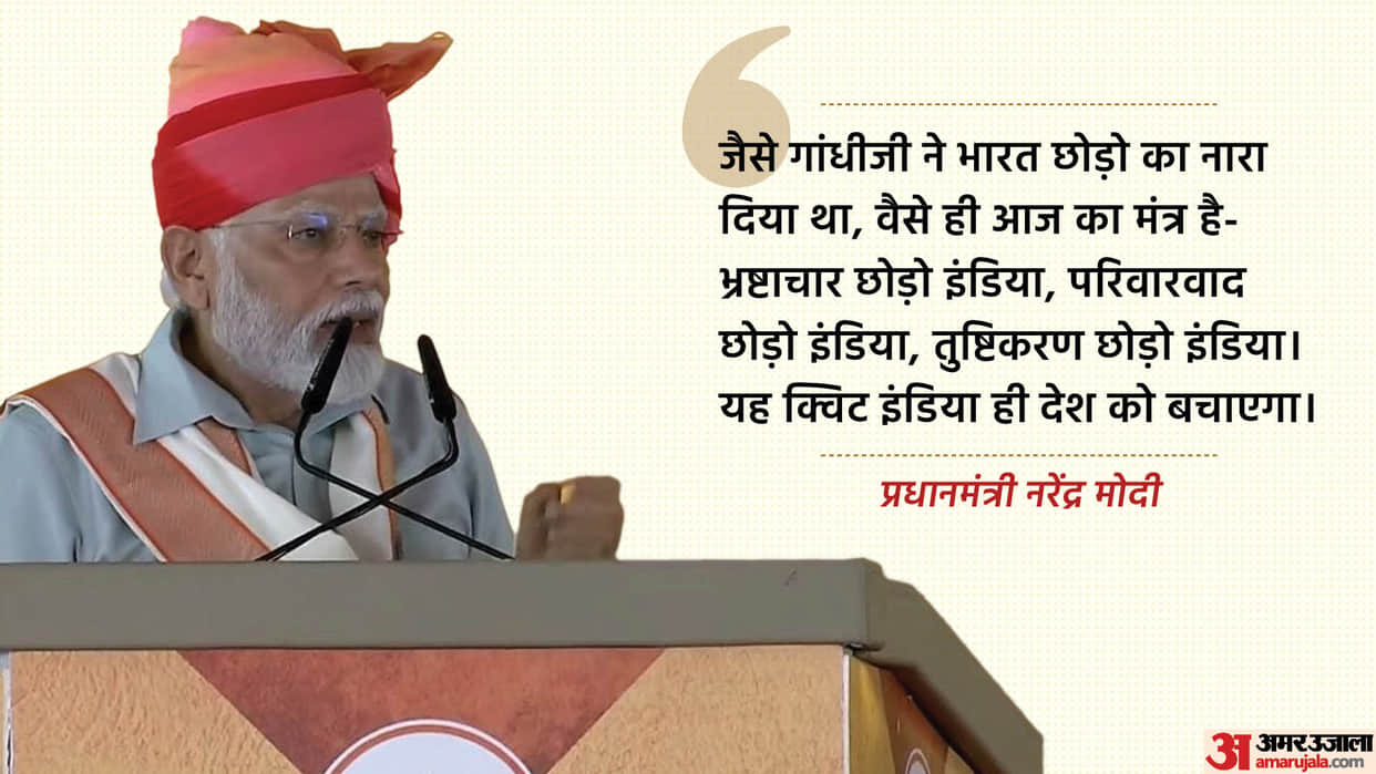 PM Narendra Modi attack on Opposition India Alliance from Rajasthan five big things of Prime Minister speech