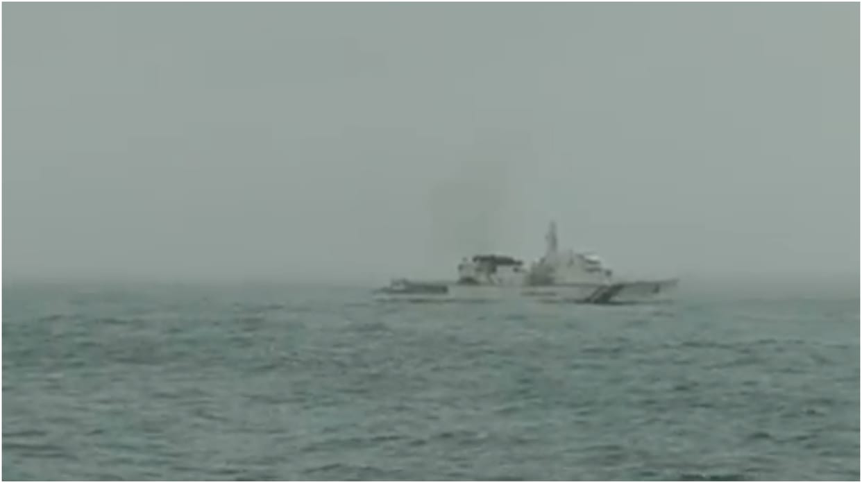 Indian Coast Guard team rescue a research vessel of the Government of India