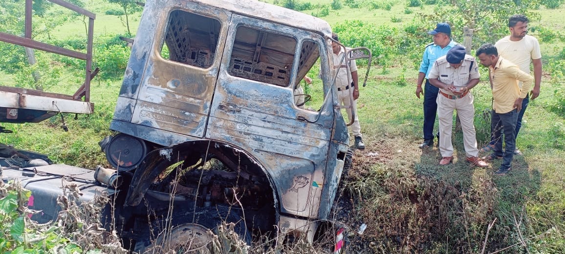 Sehore: A sudden fire broke out in the truck, the driver did not even get a chance to get out, burnt alive