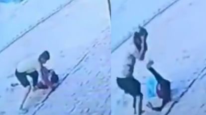Rohtak: हत्याकांड का सीसीटीवी आया सामने, पीछे से फेंककर मारी ईंट, गिरने पर किये सिर में ताबड़तोड़ वार Rohtak: cctv of murder case of dhobh came in front