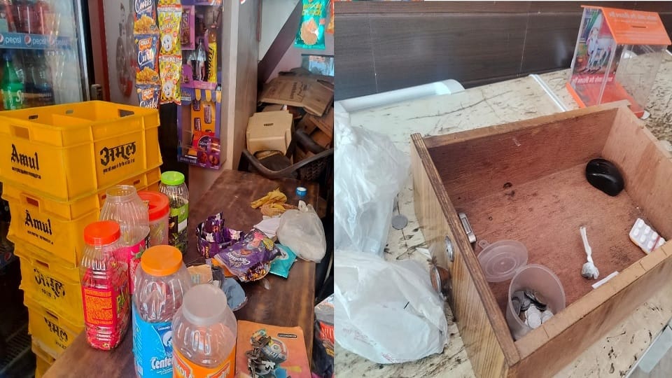 Terror of thieves in Sonipat, Lock of mobile, confectionery and confectionery shops broken, thousands stolen