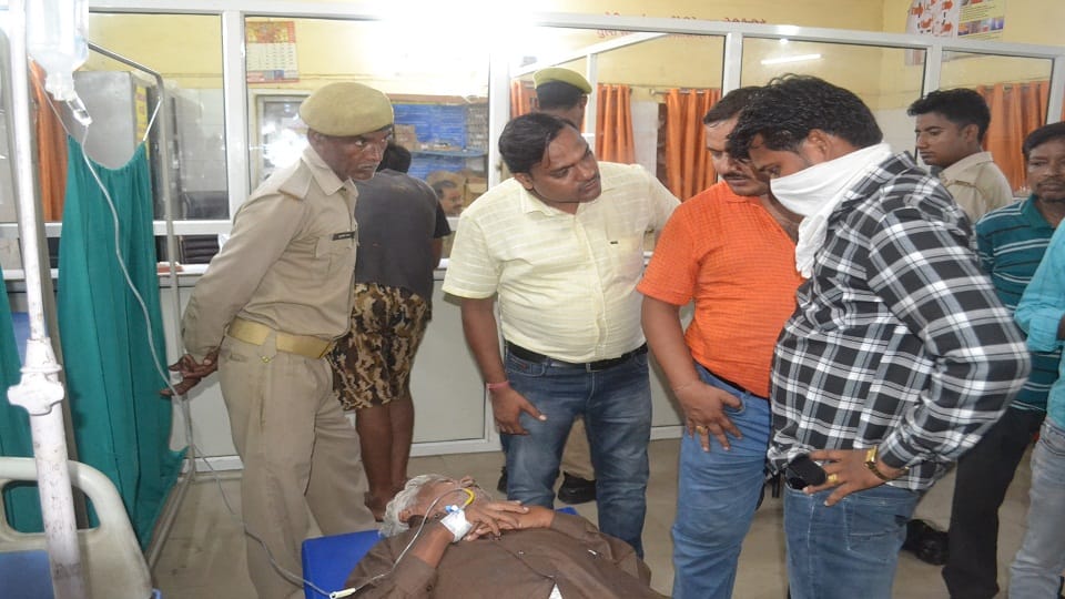 Firing on property dealer, bullet came out touching stomach
